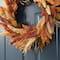Glitzhome® 24" Fall Sorghum Wreath Includes a Black Metal Wreath Hanger